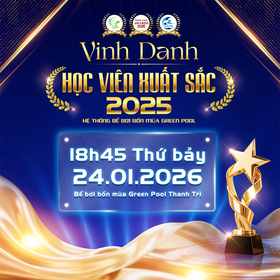 CLB Bơi Thăng Long - Vinh Danh Học Viên Xuất Sắc 2025