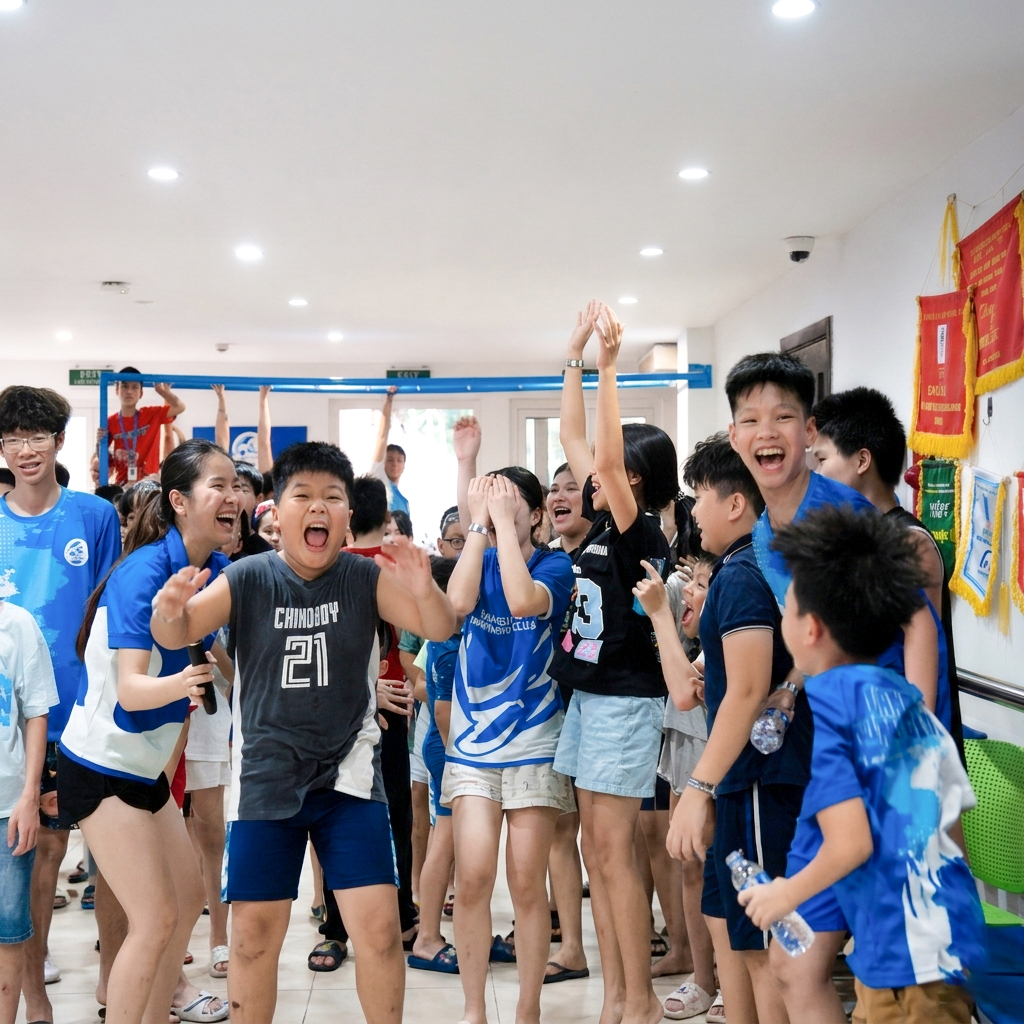 BÙNG NỔ NIỀM VUI NGÀY 1/6 CÙNG CÁC HỌC VIÊN NHÍ CLB BƠI THĂNG LONG 